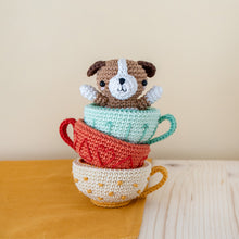 Load image into Gallery viewer, Puppy Tea Party | PDF Crochet Pattern - AiraliDesign