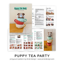 Load image into Gallery viewer, Puppy Tea Party | PDF Crochet Pattern - AiraliDesign