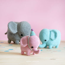 Load image into Gallery viewer, Elvie the Amigurumi Elephant | PDF Crochet Pattern