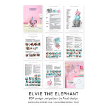 Load image into Gallery viewer, Elvie the Amigurumi Elephant | PDF Crochet Pattern