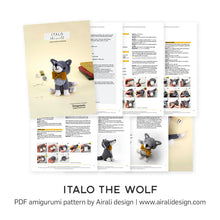 Load image into Gallery viewer, Italo the Amigurumi Wolf | PDF Crochet Pattern