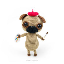 Load image into Gallery viewer, Albert the Amigurumi Pug | PDF Crochet Pattern