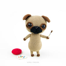 Load image into Gallery viewer, Albert the Amigurumi Pug | PDF Crochet Pattern