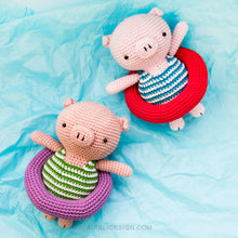 Load image into Gallery viewer, Amigurumi Piglet on Holiday | PDF Crochet Pattern