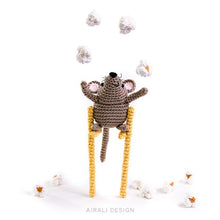 Load image into Gallery viewer, Steno the Amigurumi Mouse with Cinema Popcorn Box | PDF Crochet Pattern