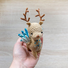 Load image into Gallery viewer, Little Peryton Amigurumi | Fantasy Mythological Creature | PDF Crochet Pattern