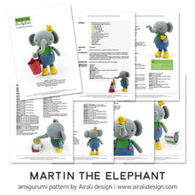 Load image into Gallery viewer, Martin the Amigurumi Elephant | PDF Crochet Pattern