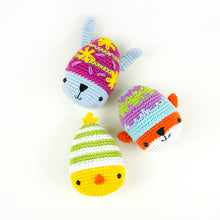 Load image into Gallery viewer, Ami-easter eggs: Amigurumi Bunny, Chick and Fox | PDF Crochet Pattern