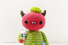 Load image into Gallery viewer, Mandarino the Amigurumi Baby Devil in Pajama | PDF Crochet Pattern