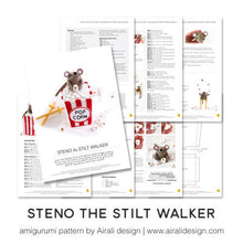 Load image into Gallery viewer, Steno the Amigurumi Mouse with Cinema Popcorn Box | PDF Crochet Pattern