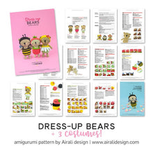 Load image into Gallery viewer, Amigurumi Dress-Up Bears | PDF Crochet Pattern