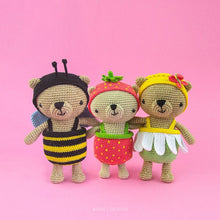 Load image into Gallery viewer, Amigurumi Dress-Up Bears | PDF Crochet Pattern