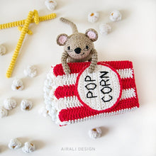 Load image into Gallery viewer, Steno the Amigurumi Mouse with Cinema Popcorn Box | PDF Crochet Pattern