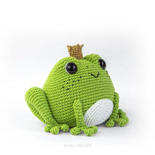 Load image into Gallery viewer, Prince Perry the Amigurumi Frog | PDF Crochet Pattern