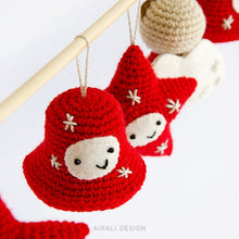 Load image into Gallery viewer, Amigurumi Christmas Decorations. 3 Crochet patterns in a PDF: Angel, Bell and Star