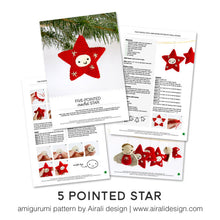 Load image into Gallery viewer, 5 Pointed Star Amigurumi | PDF Crochet Pattern