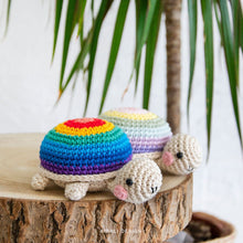 Load image into Gallery viewer, Amigurumi Rainbow Tortoise | PDF Crochet Pattern | NO sewing required!