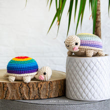 Load image into Gallery viewer, Amigurumi Rainbow Tortoise | PDF Crochet Pattern | NO sewing required!