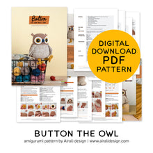 Load image into Gallery viewer, Button the Owl | PDF Crochet Pattern
