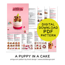 Load image into Gallery viewer, A Puppy in a Cake | PDF Crochet Pattern - AiraliDesign
