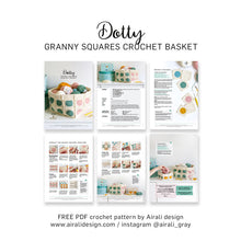 Load image into Gallery viewer, Dotty, crochet basket | FREE PDF Crochet Pattern
