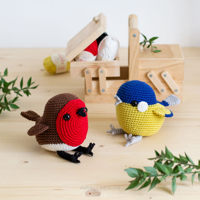 Ted the Amigurumi Red Robin PDF Crochet Pattern AiraliDesign
