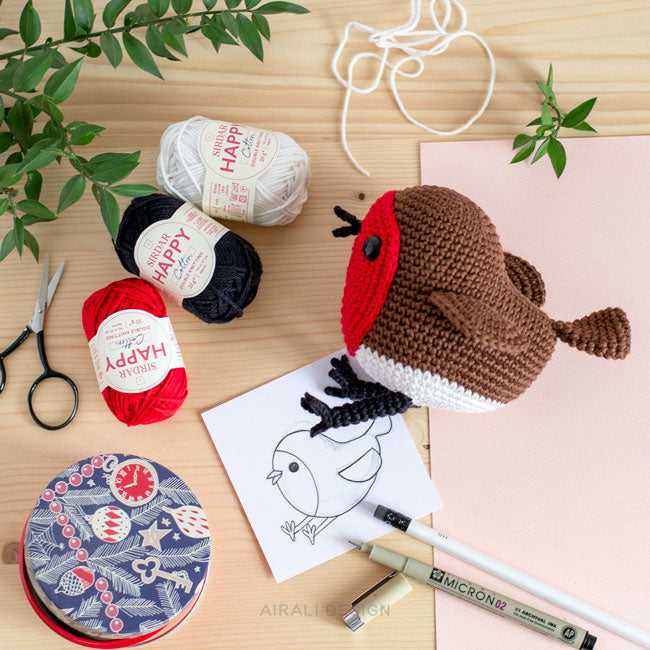 Ted the Amigurumi Red Robin | PDF Crochet Pattern – AiraliDesign