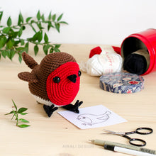 Load image into Gallery viewer, Ted the Amigurumi Red Robin | PDF Crochet Pattern
