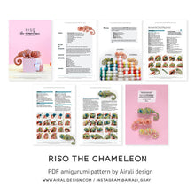 Load image into Gallery viewer, Riso the Amigurumi Chameleon | PDF Crochet Pattern
