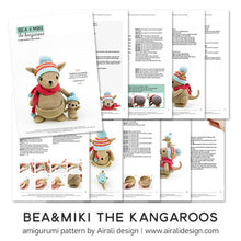 Load image into Gallery viewer, Bea and Miki Amigurumi Kangaroos | PDF Crochet Pattern
