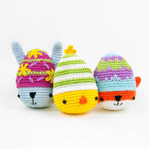 Ami-easter eggs: Amigurumi Bunny, Chick and Fox | PDF Crochet Pattern