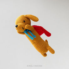 Load image into Gallery viewer, Super Sausage the Amigurumi Superhero | PDF Crochet Pattern
