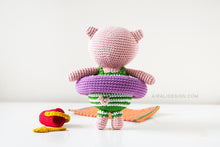 Load image into Gallery viewer, Amigurumi Piglet on Holiday | PDF Crochet Pattern
