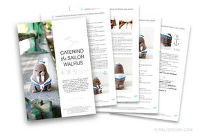 Caterino the Amigurumi Sailor Walrus | PDF Crochet Pattern