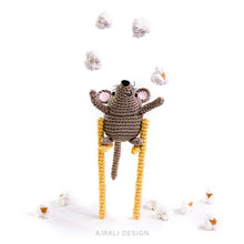 Load image into Gallery viewer, Steno the Amigurumi Mouse with Cinema Popcorn Box | PDF Crochet Pattern
