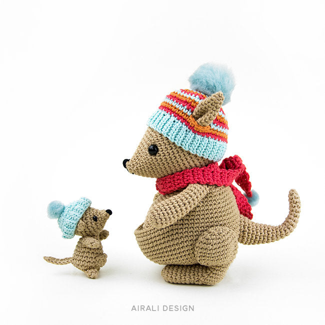Bea and Miki Amigurumi Kangaroos | PDF Crochet Pattern