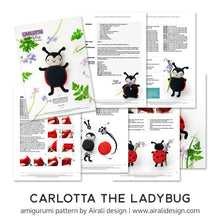 Load image into Gallery viewer, Carlotta the Amigurumi Ladybug | PDF Crochet Pattern
