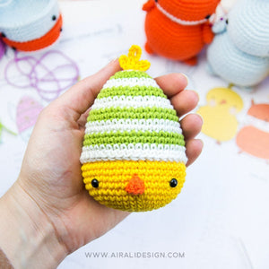 Ami-easter eggs: Amigurumi Bunny, Chick and Fox | PDF Crochet Pattern