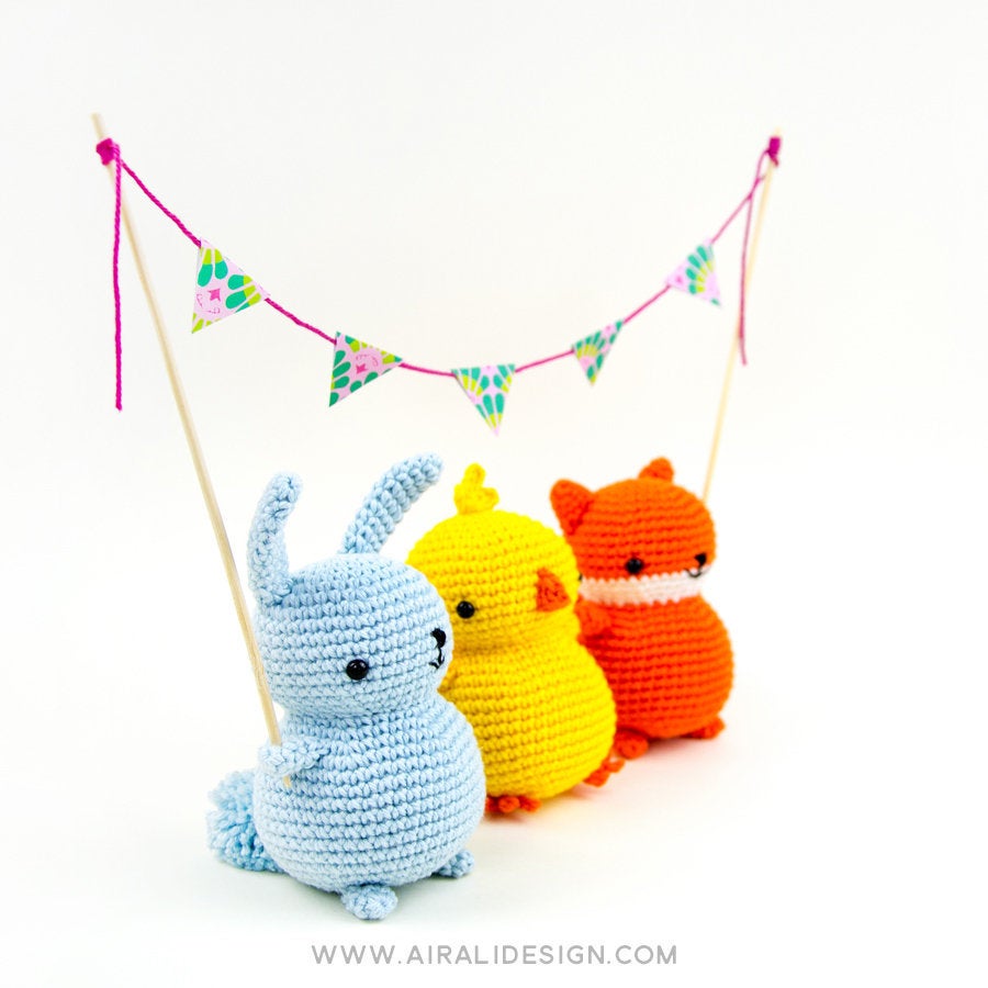 Amigurumi Chubby Friends: Bunny, Chick and Fox | PDF Crochet Pattern