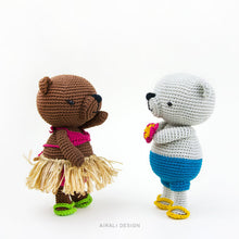 Load image into Gallery viewer, Jim and Alani, Amigurumi Bears | PDF Crochet Pattern
