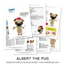 Load image into Gallery viewer, Albert the Amigurumi Pug | PDF Crochet Pattern
