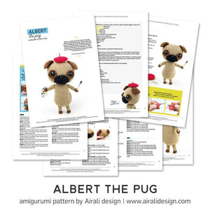 Albert the Amigurumi Pug | PDF Crochet Pattern