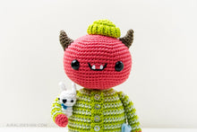 Load image into Gallery viewer, Mandarino the Amigurumi Baby Devil in Pajama | PDF Crochet Pattern
