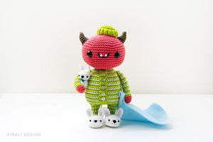 Mandarino the Amigurumi Baby Devil in Pajama | PDF Crochet Pattern