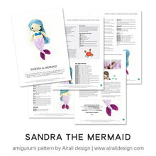 Load image into Gallery viewer, Sandra the Amigurumi Mermaid | PDF Crochet Pattern
