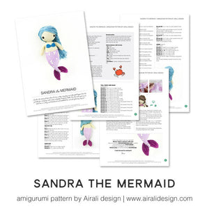 Sandra the Amigurumi Mermaid | PDF Crochet Pattern