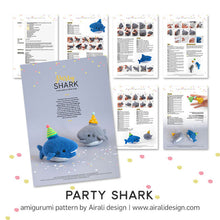 Load image into Gallery viewer, Party Shark Amigurumi | PDF Crochet Pattern
