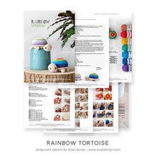 Load image into Gallery viewer, Amigurumi Rainbow Tortoise | PDF Crochet Pattern | NO sewing required!
