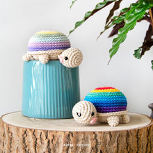 Load image into Gallery viewer, Amigurumi Rainbow Tortoise | PDF Crochet Pattern | NO sewing required!
