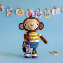 Load image into Gallery viewer, Barney the Amigurumi Monkey | PDF Crochet Pattern
